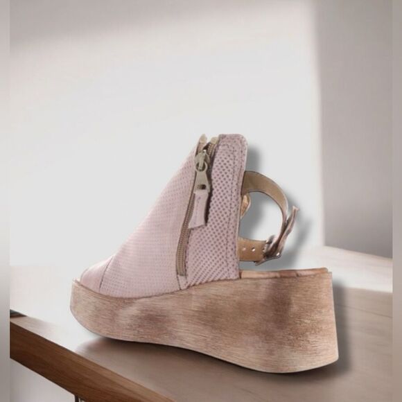 Miz Mooz Giselle Pearl Leather Ankle Strap Sandal Wedge Heels EUR 39 US 8.5 - 9 - Picture 6 of 10